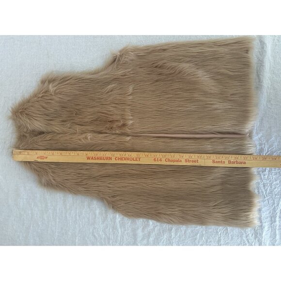 BCBGeneration Faux Fur‎ Tan Vest Women’s Size Small Mob Wife Open Front - Picture 3 of 8